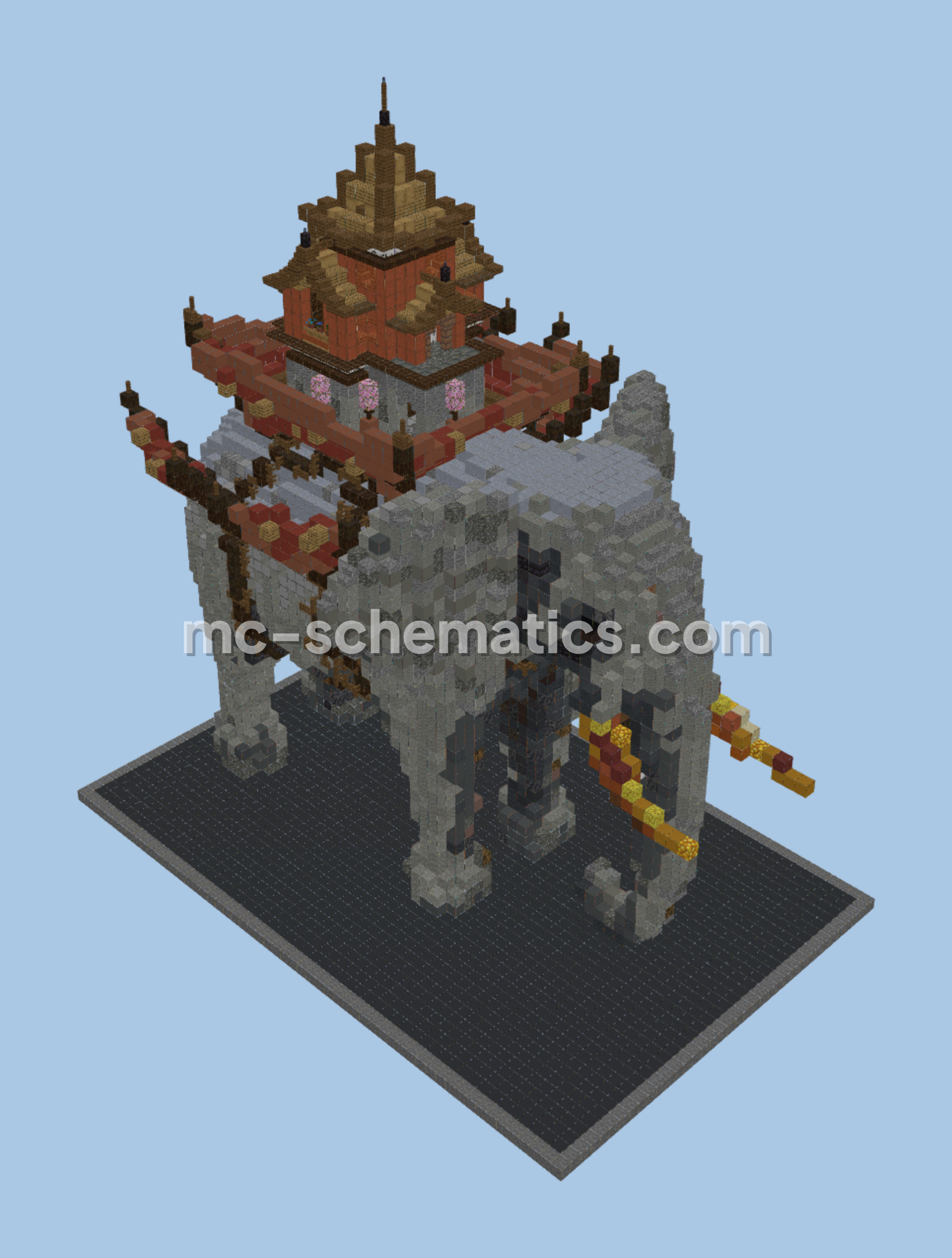 Whimsical Elephant House Minecraft schematic preview