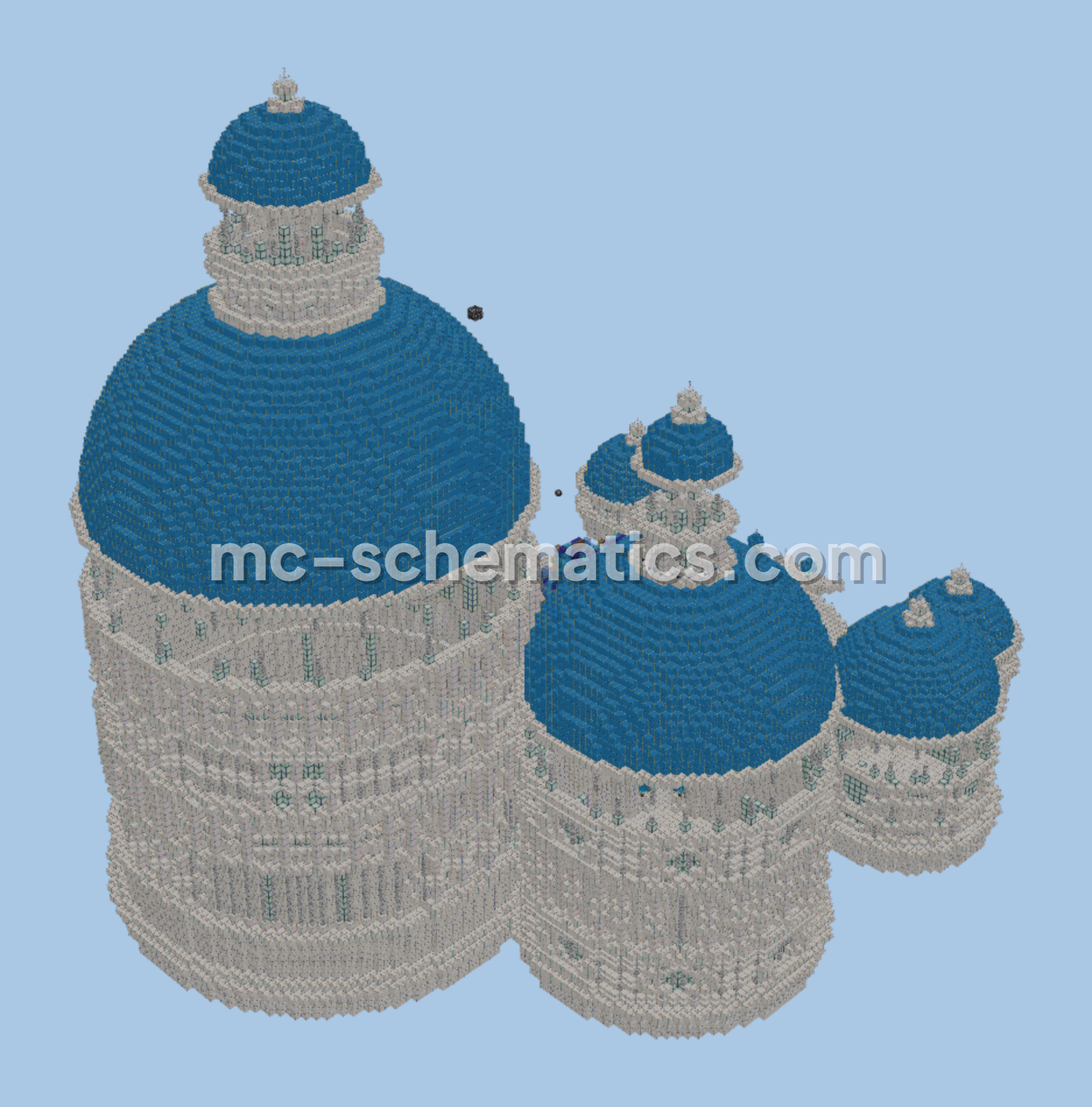 White Palace Japanese Castle Minecraft schematic preview