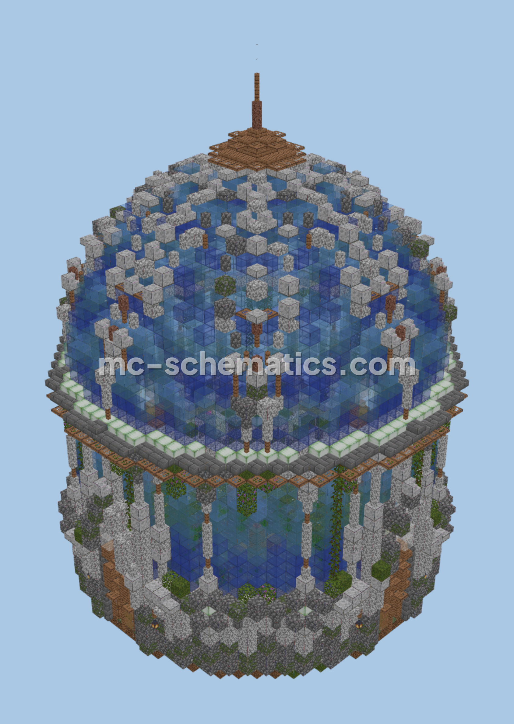 Wilderness Garden Enclosure Minecraft schematic