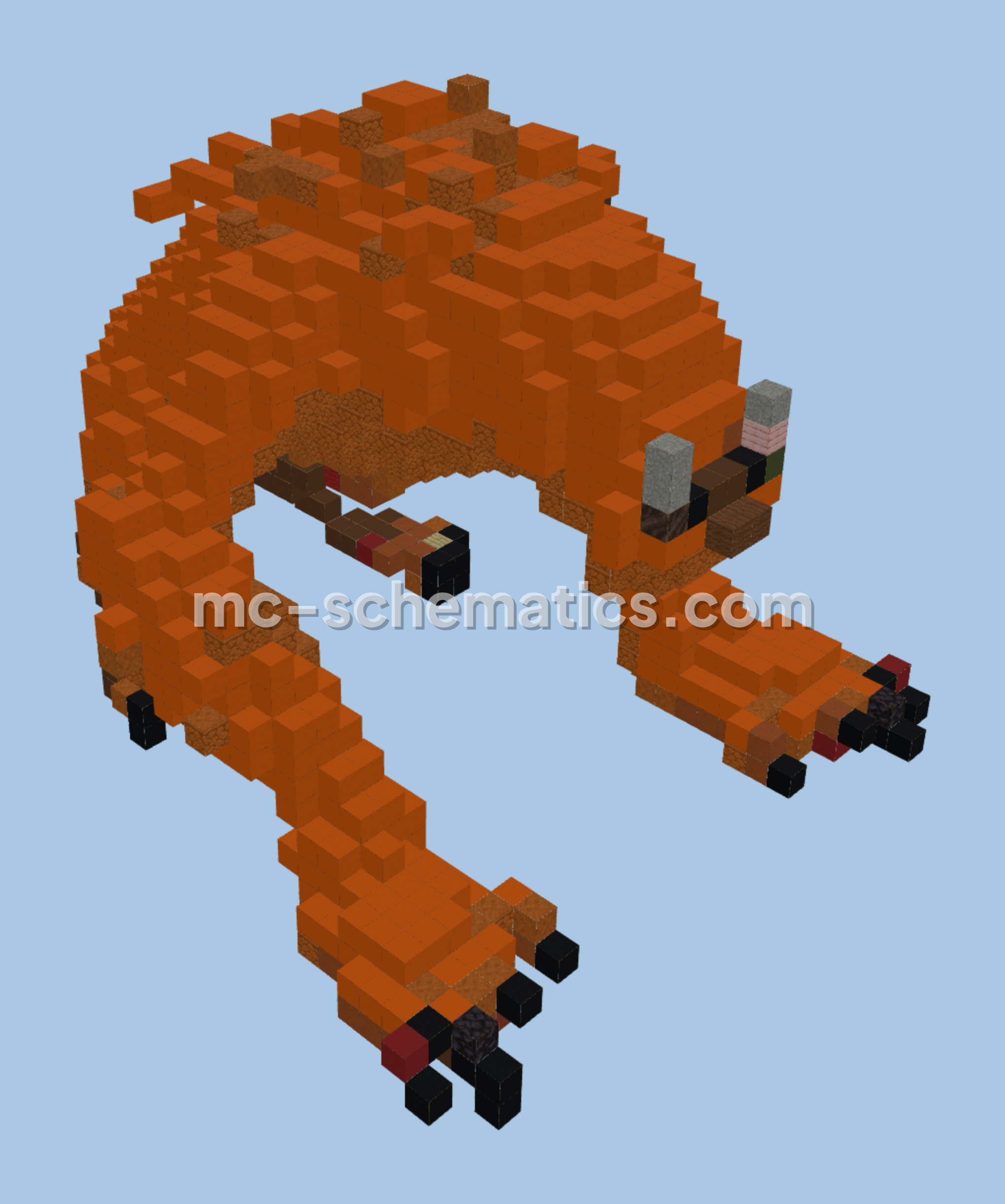 Wildmutt Ben10 Minecraft Build Minecraft schematic preview
