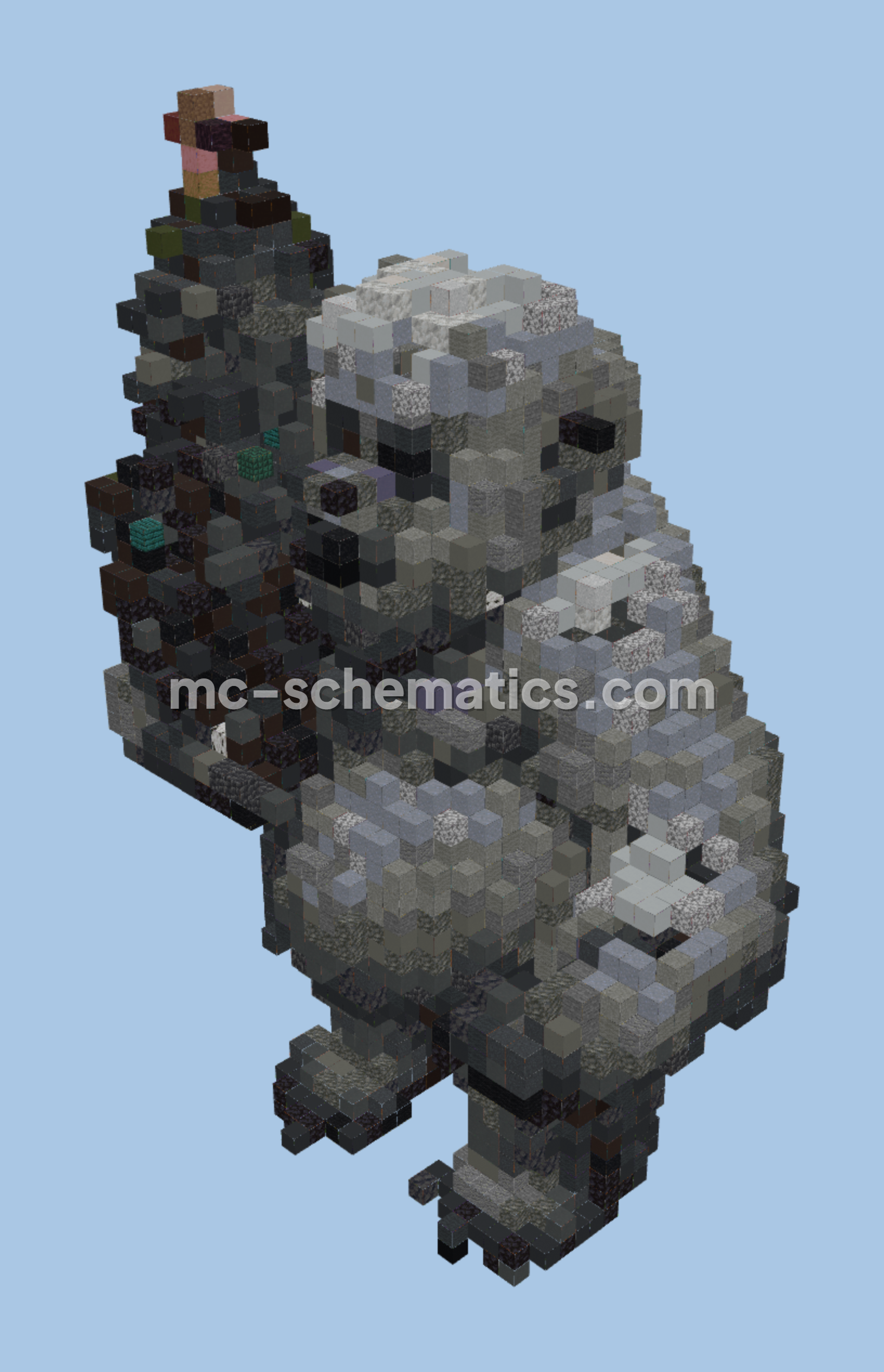 Winter Yeti Statue Minecraft schematic preview
