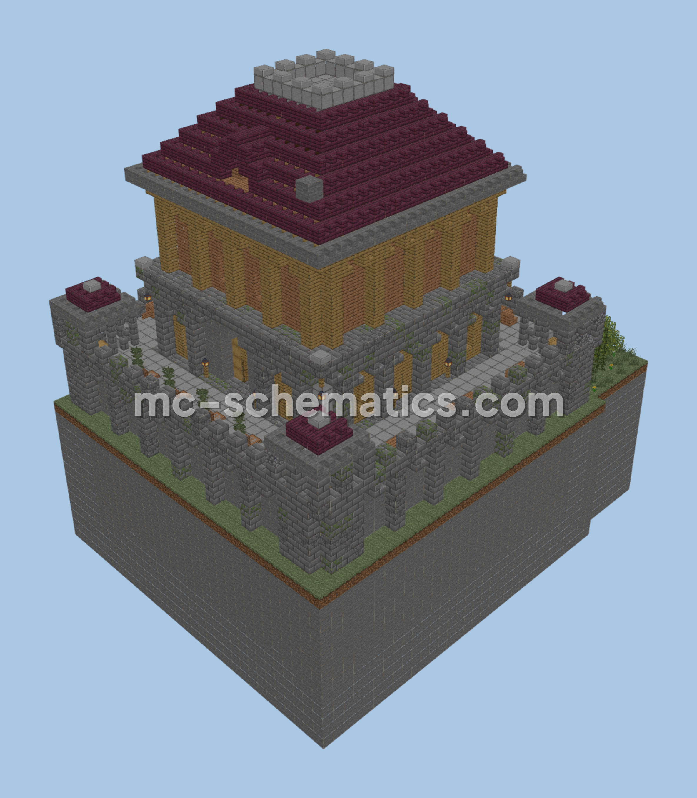 Wither Battle Arena Structure Minecraft schematic preview