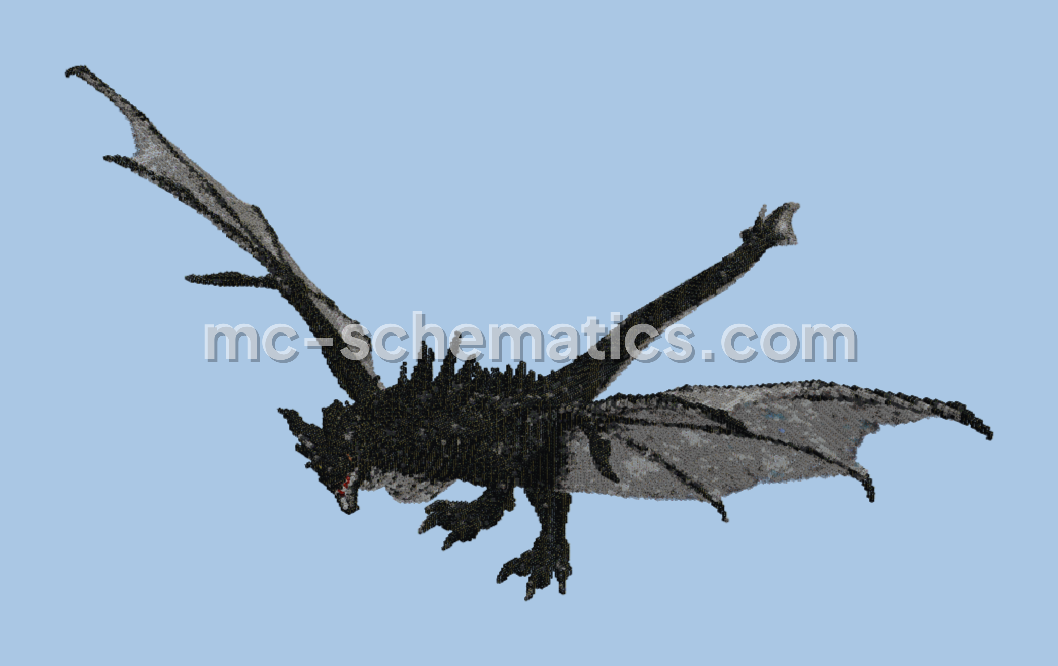 Wither Wyvern Statue Minecraft Build Minecraft schematic preview