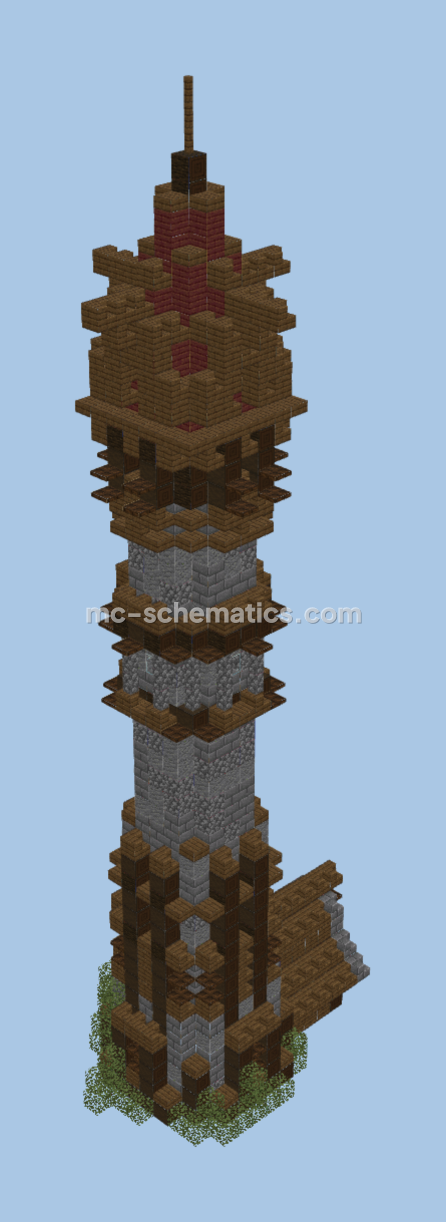 Wizard Tower Structure Minecraft schematic preview