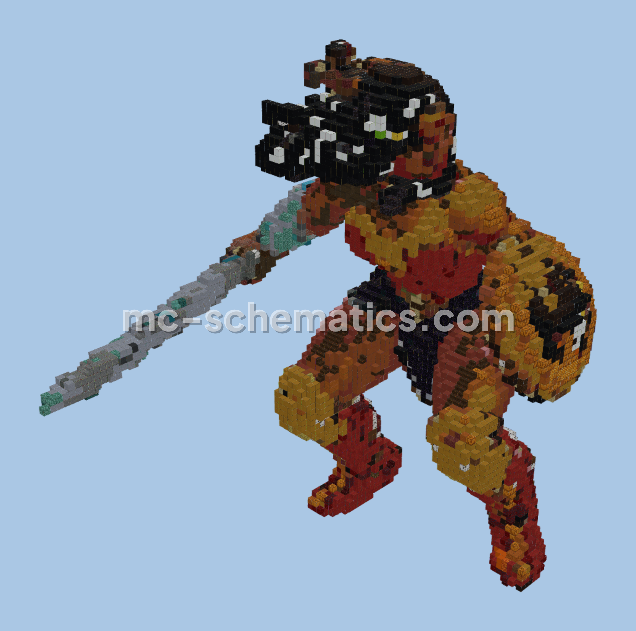 Wonder Woman Statue Minecraft schematic
