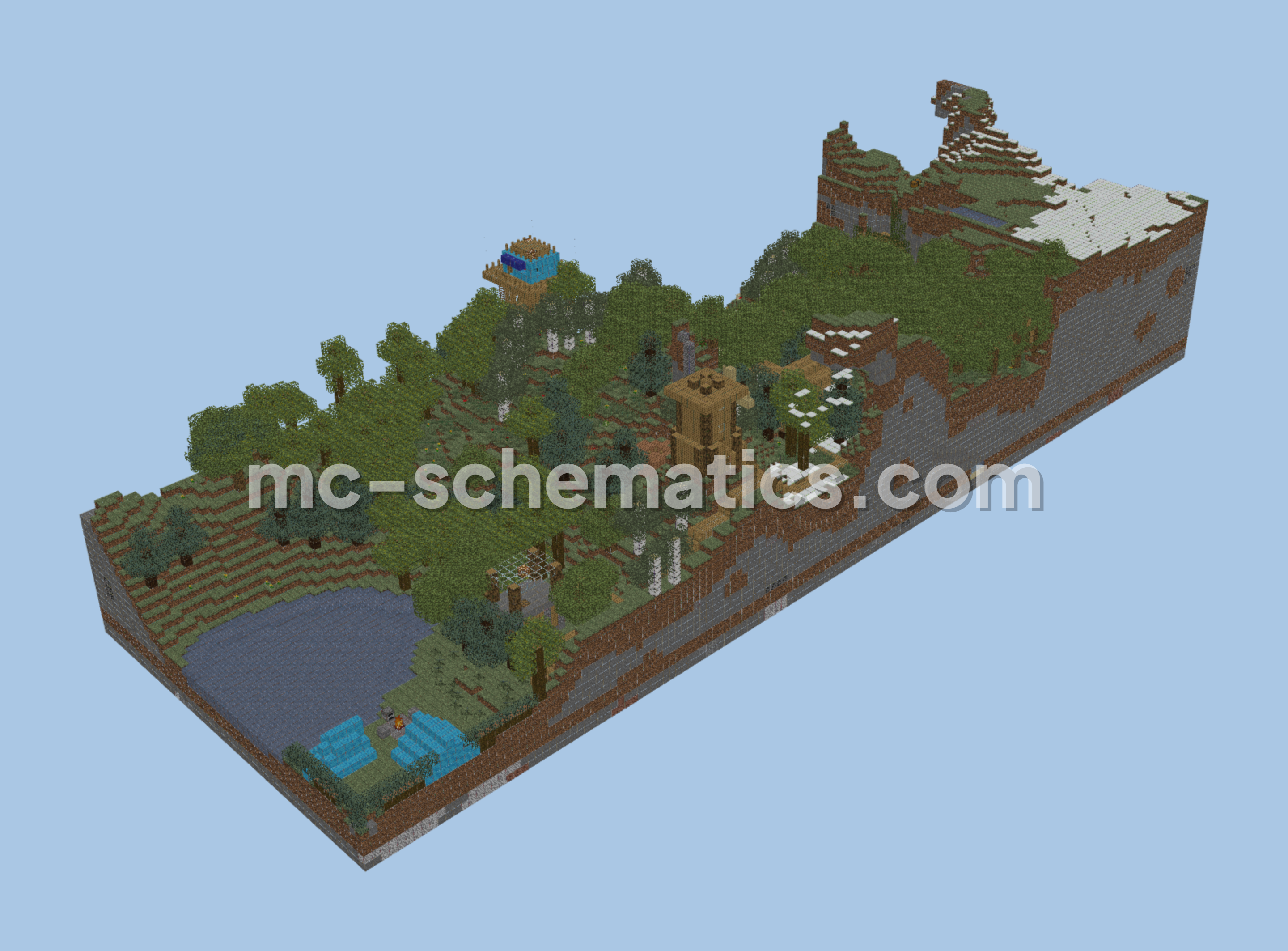 Woodland Campground Structure Minecraft schematic preview