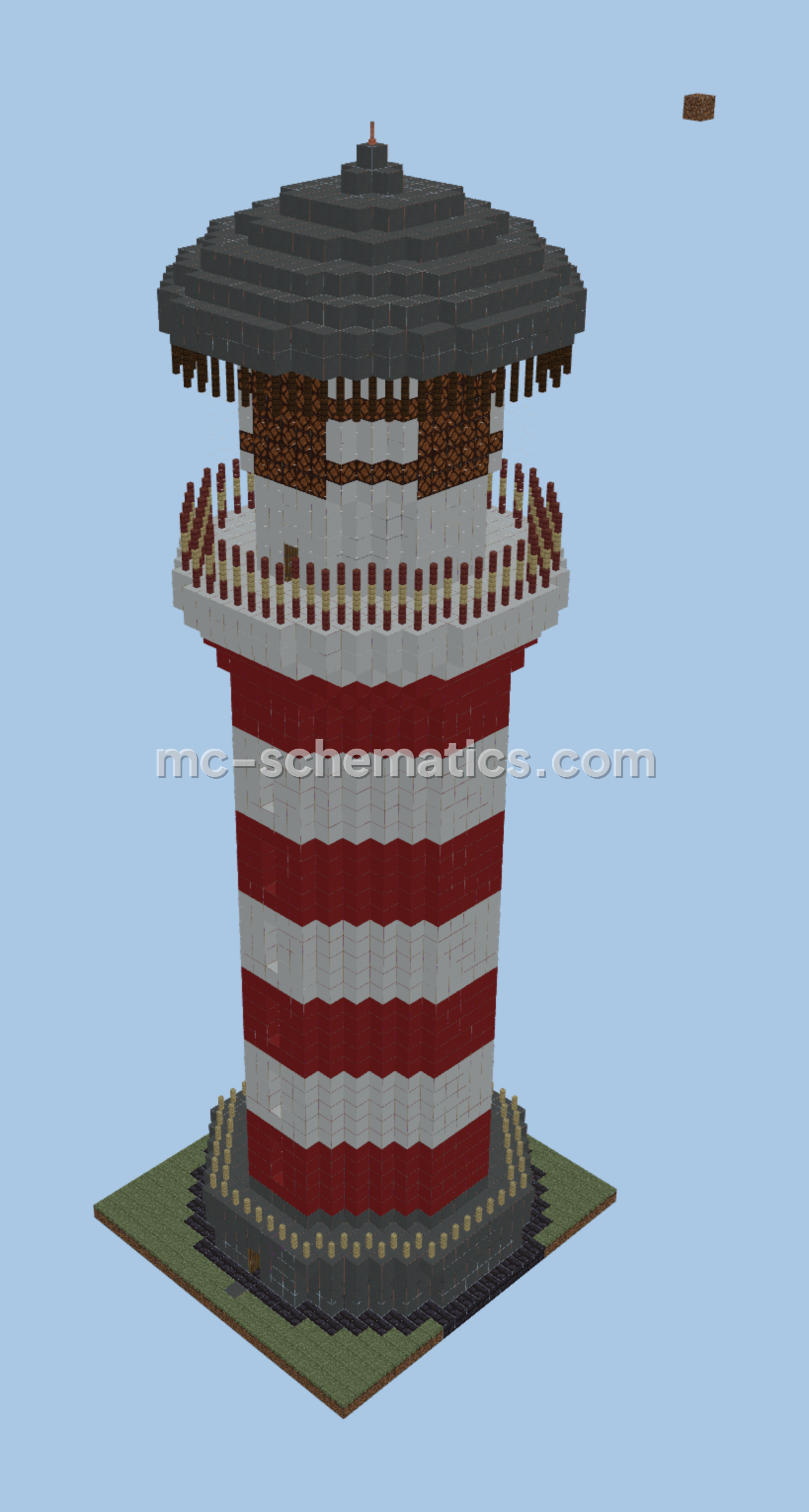 Working Lighthouse Tower Minecraft schematic preview