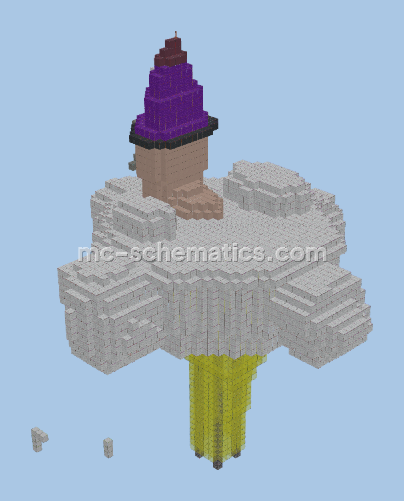 Worm Wizard Cloud Build Minecraft schematic preview