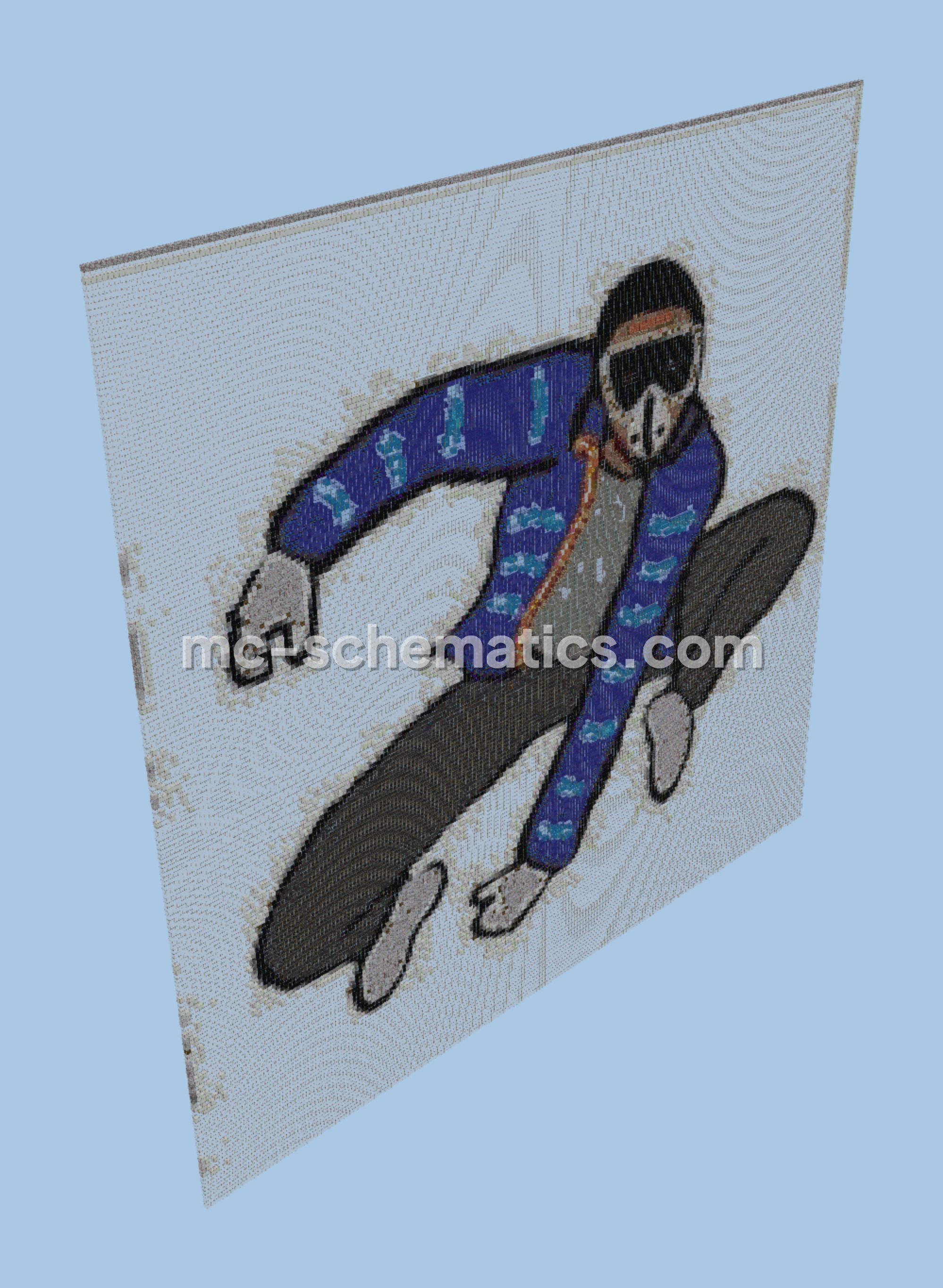 Yair the Exterminator Pixel Art Minecraft schematic preview