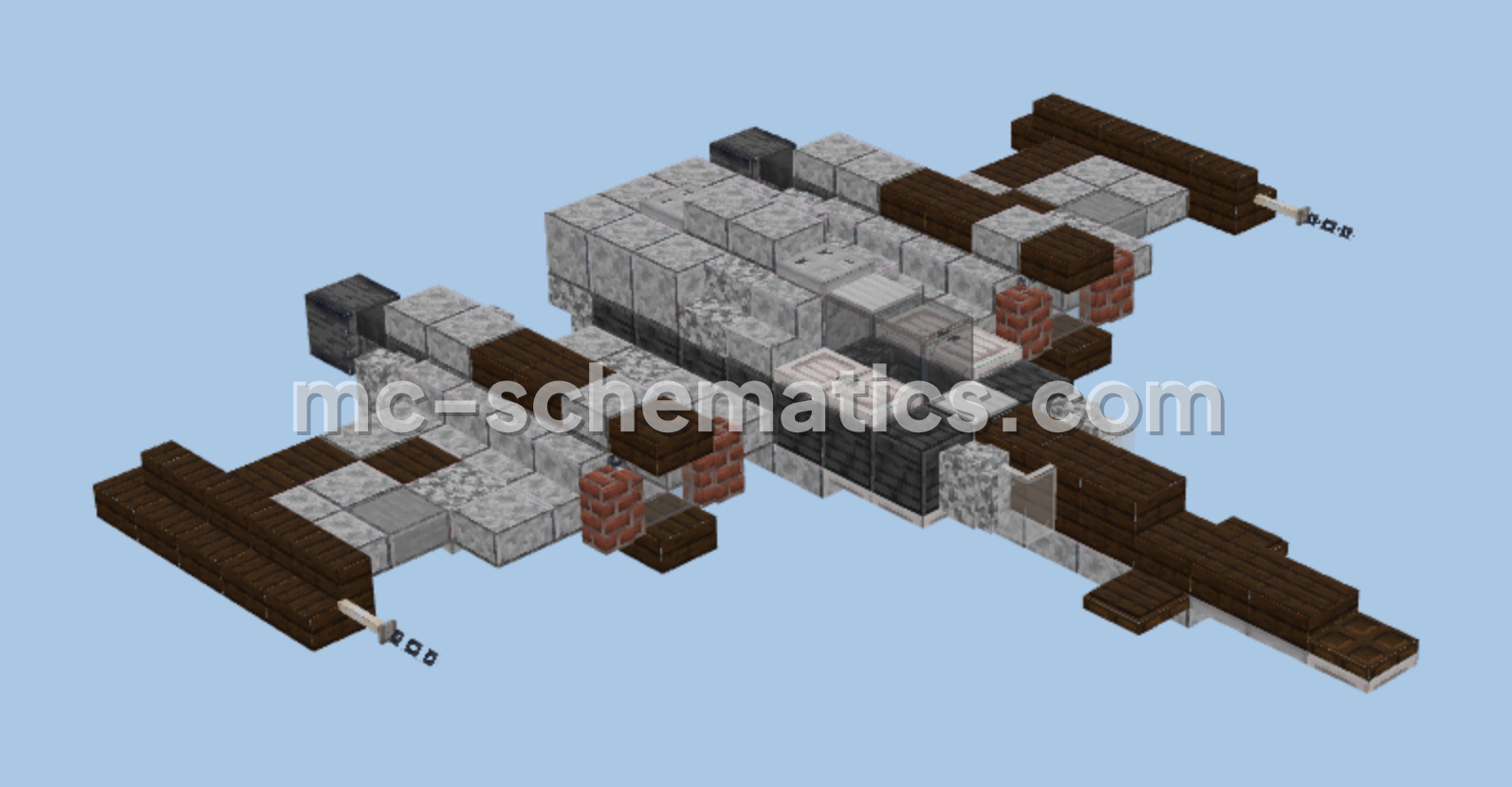 Z-95 Headhunter Starfighter Minecraft schematic preview
