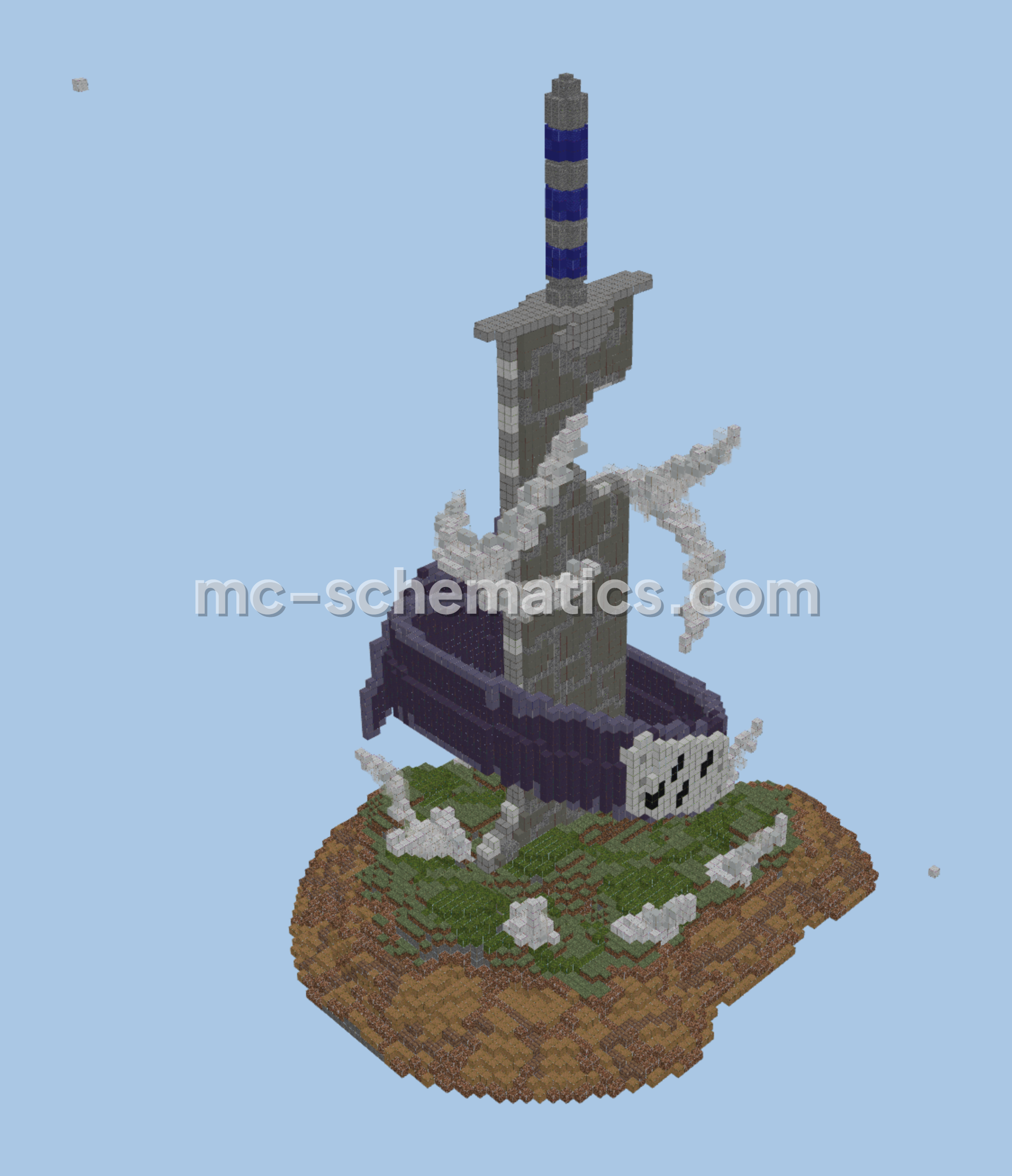 Zabuza Demon Mist Sword Minecraft schematic preview