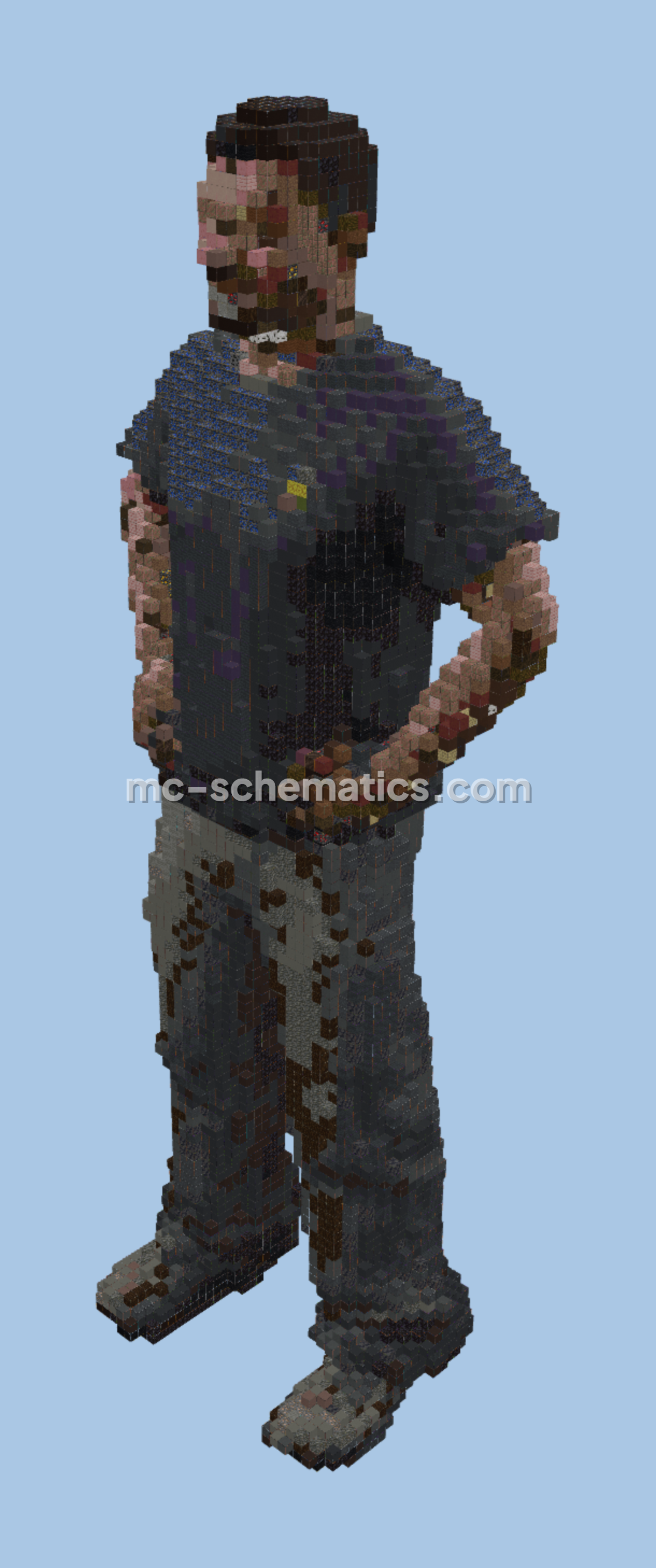 Zelensky Statue Minecraft schematic preview