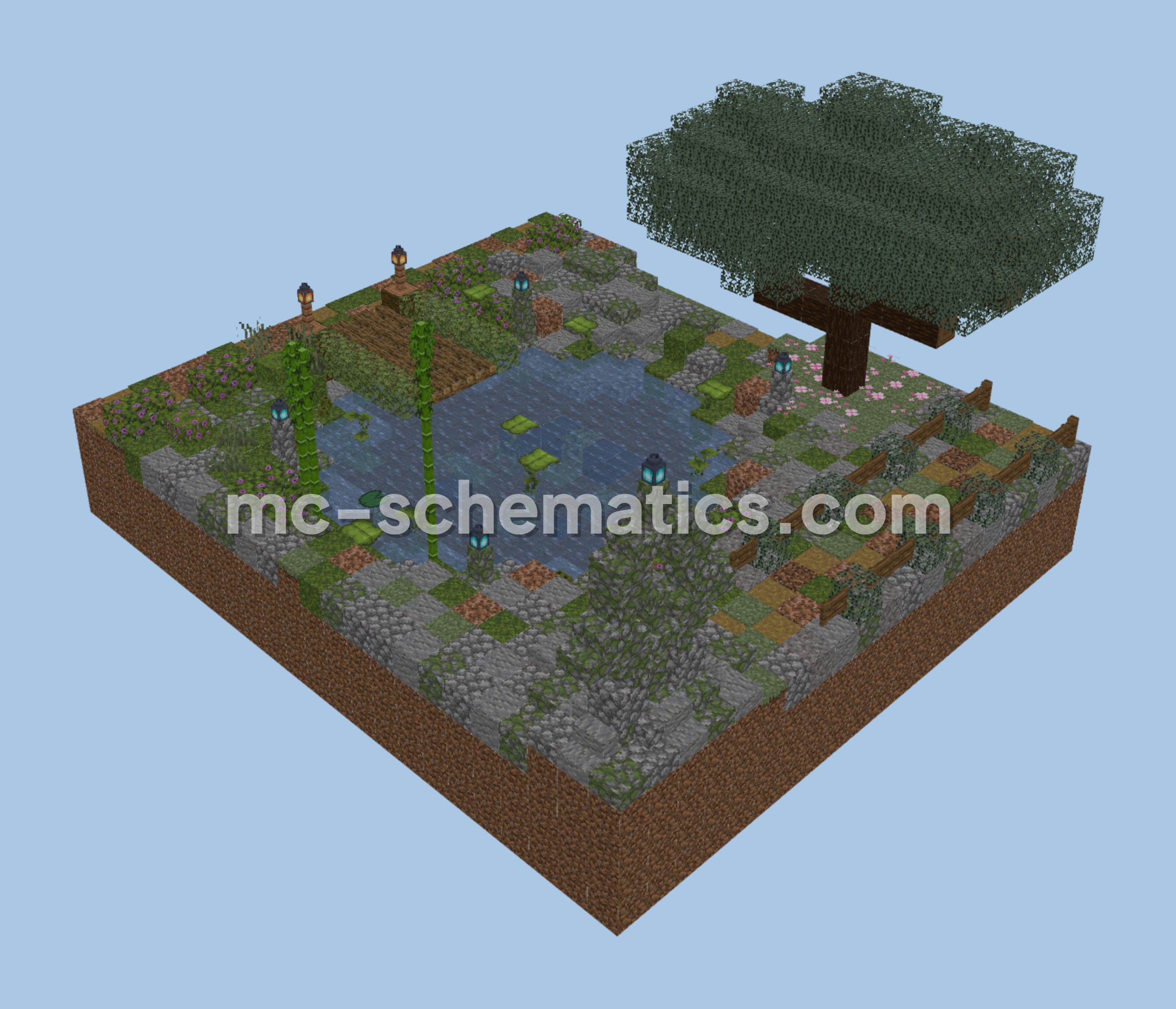 Zen Garden Oasis Minecraft schematic preview