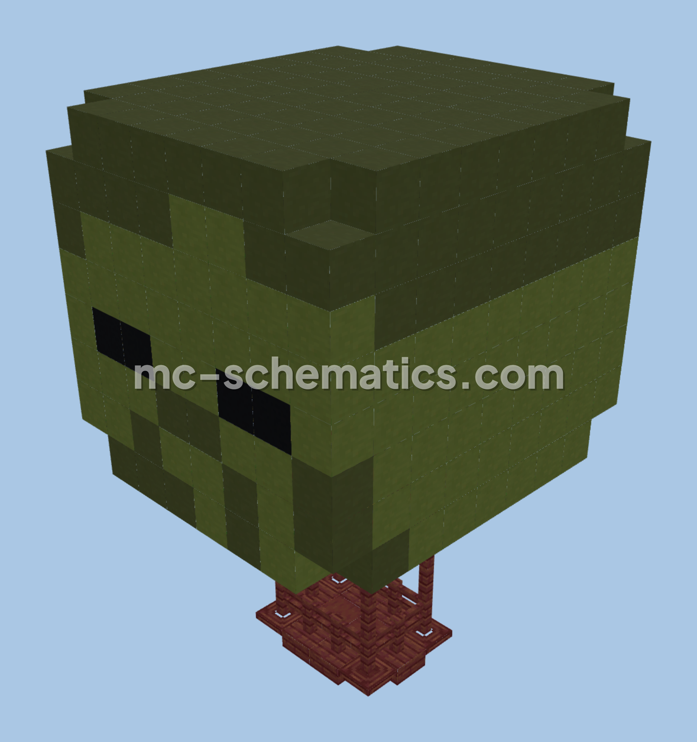 Zombie Hot Air Balloon Decoration Minecraft schematic preview