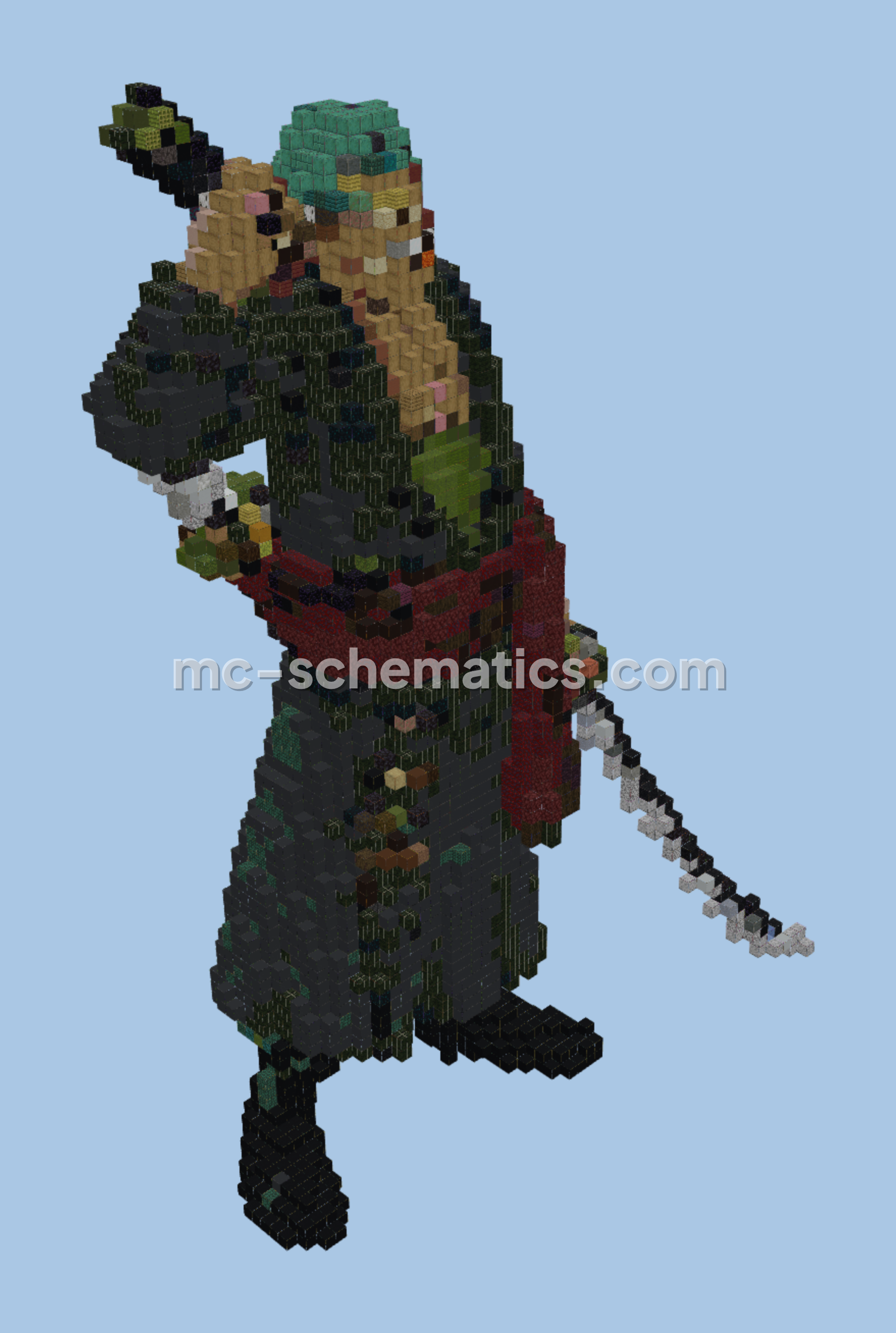 Zoro Statue Minecraft schematic preview
