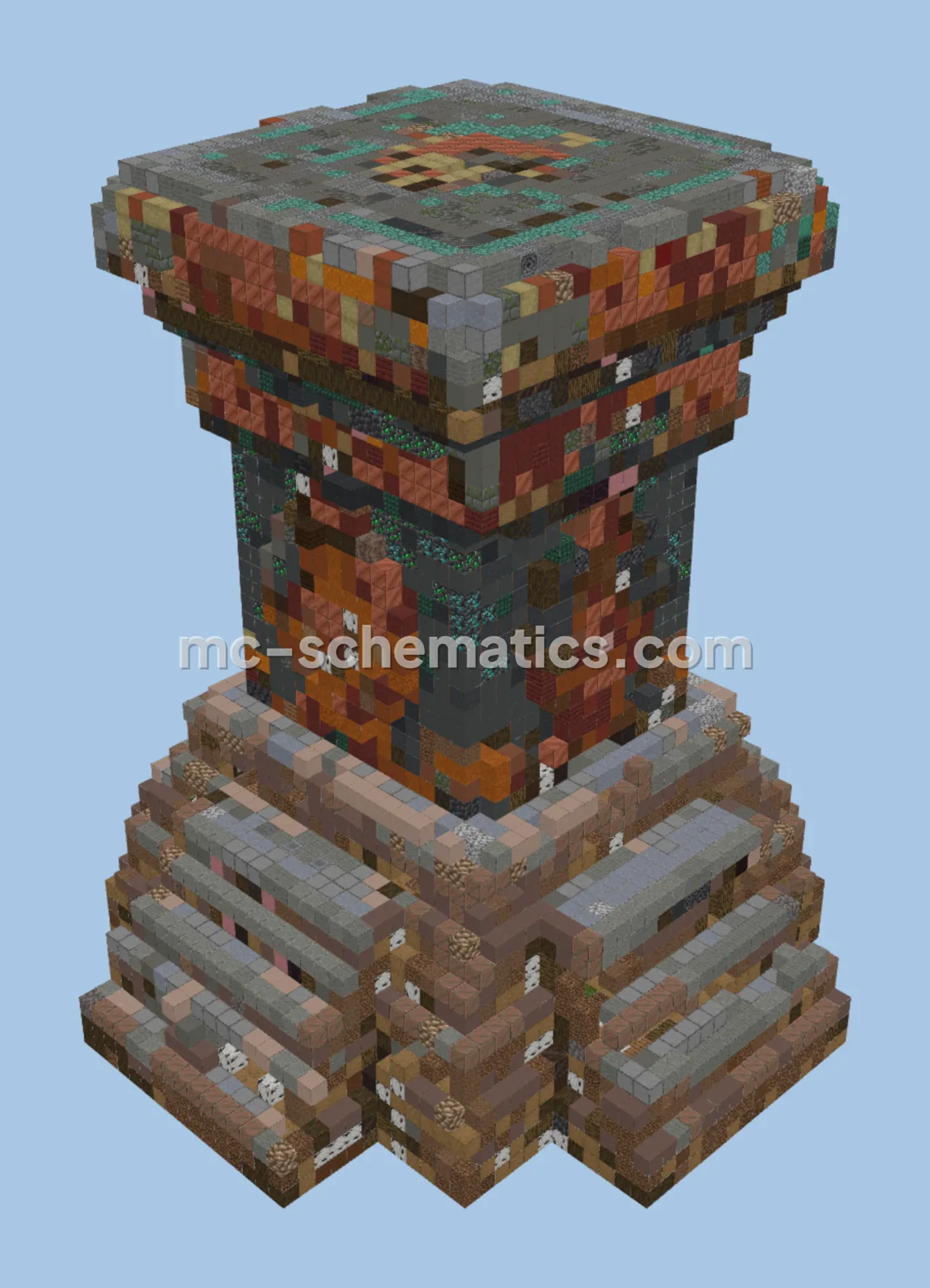 Ancient Mayan Pyramid Column