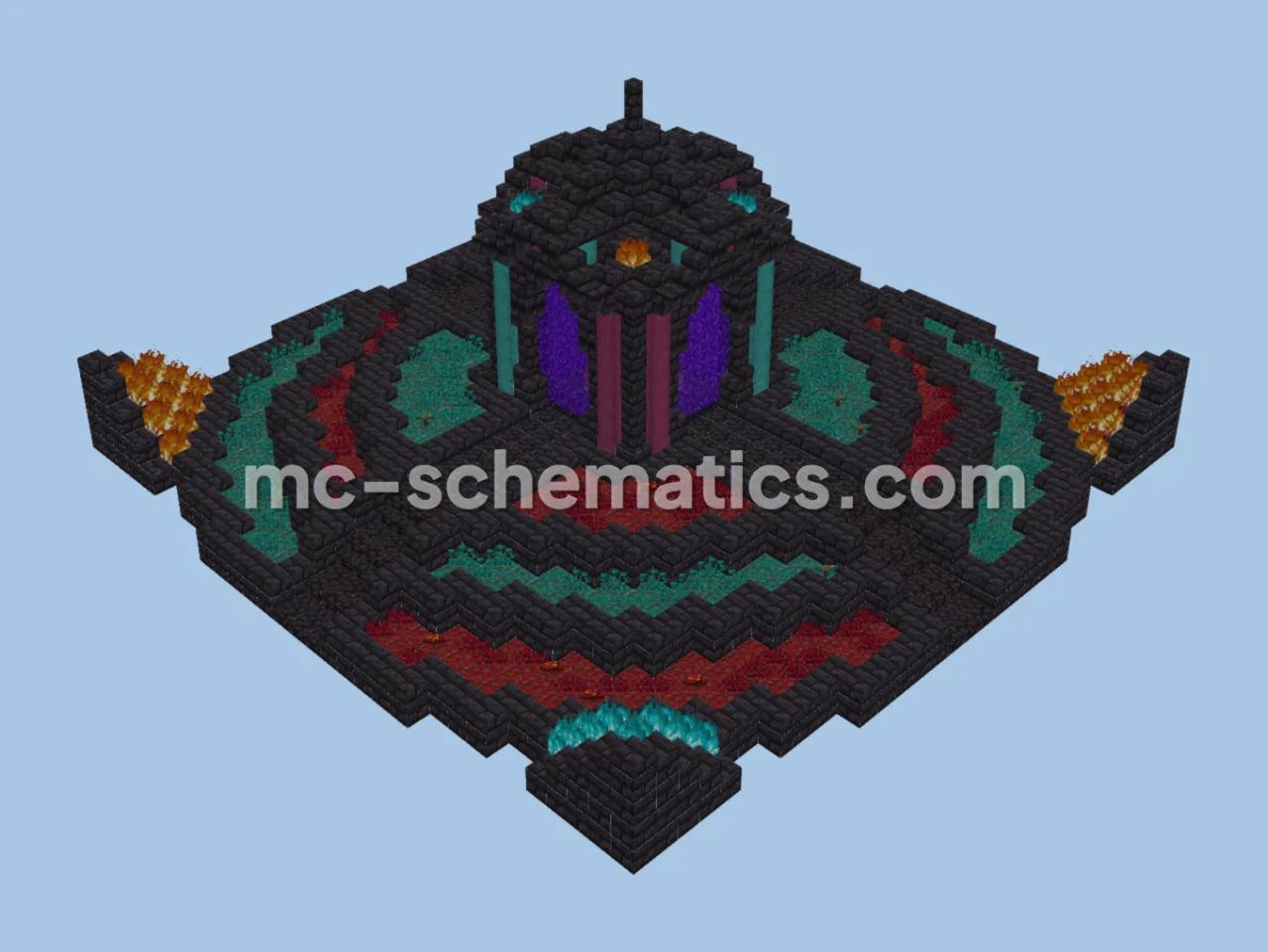 Crimson Warped Portal Decor
