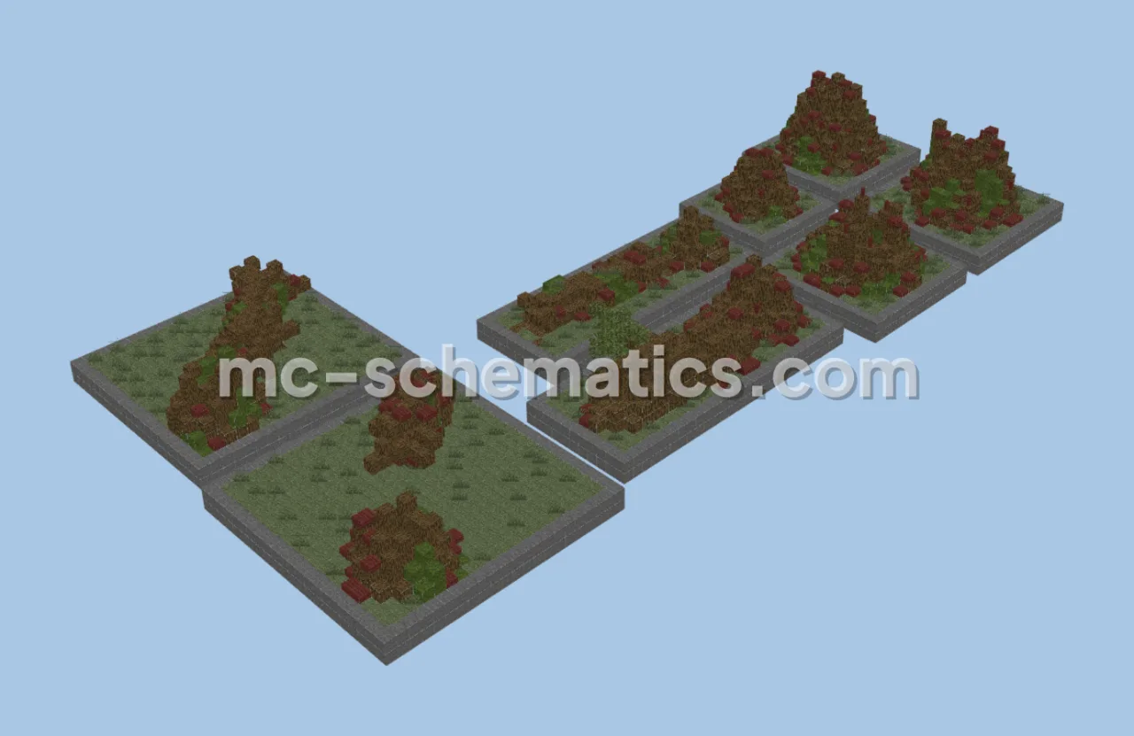 Custom Jungle Fallen Trees Structure