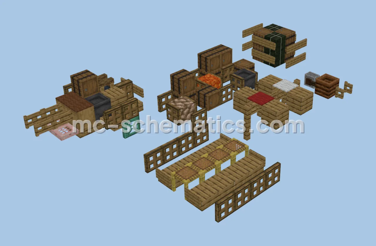 Custom Medieval Decorative Elements for Minecraft Worlds