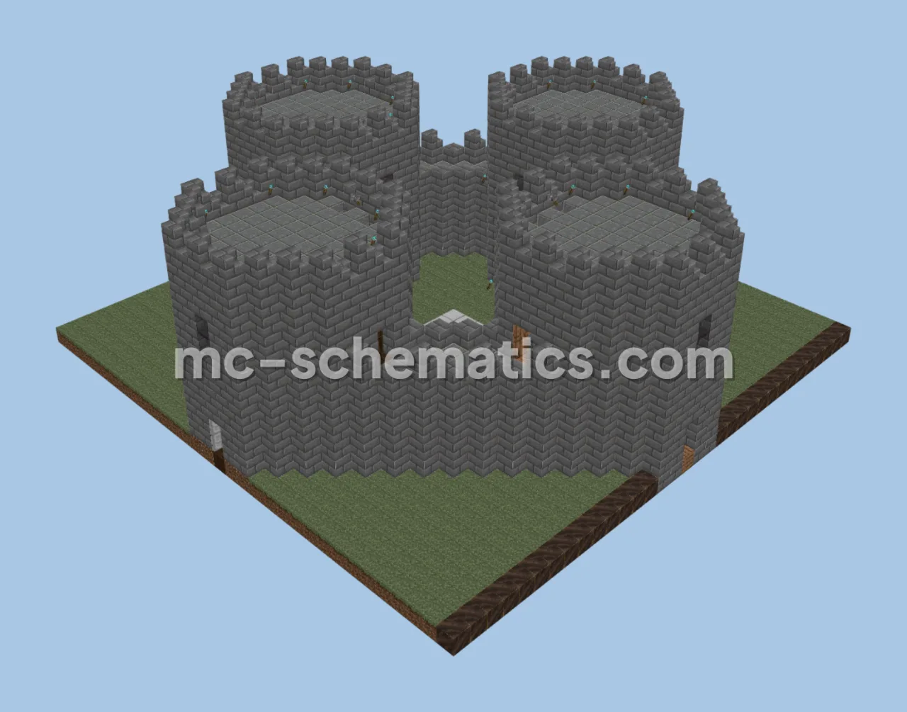 Dark Four-Way Castle