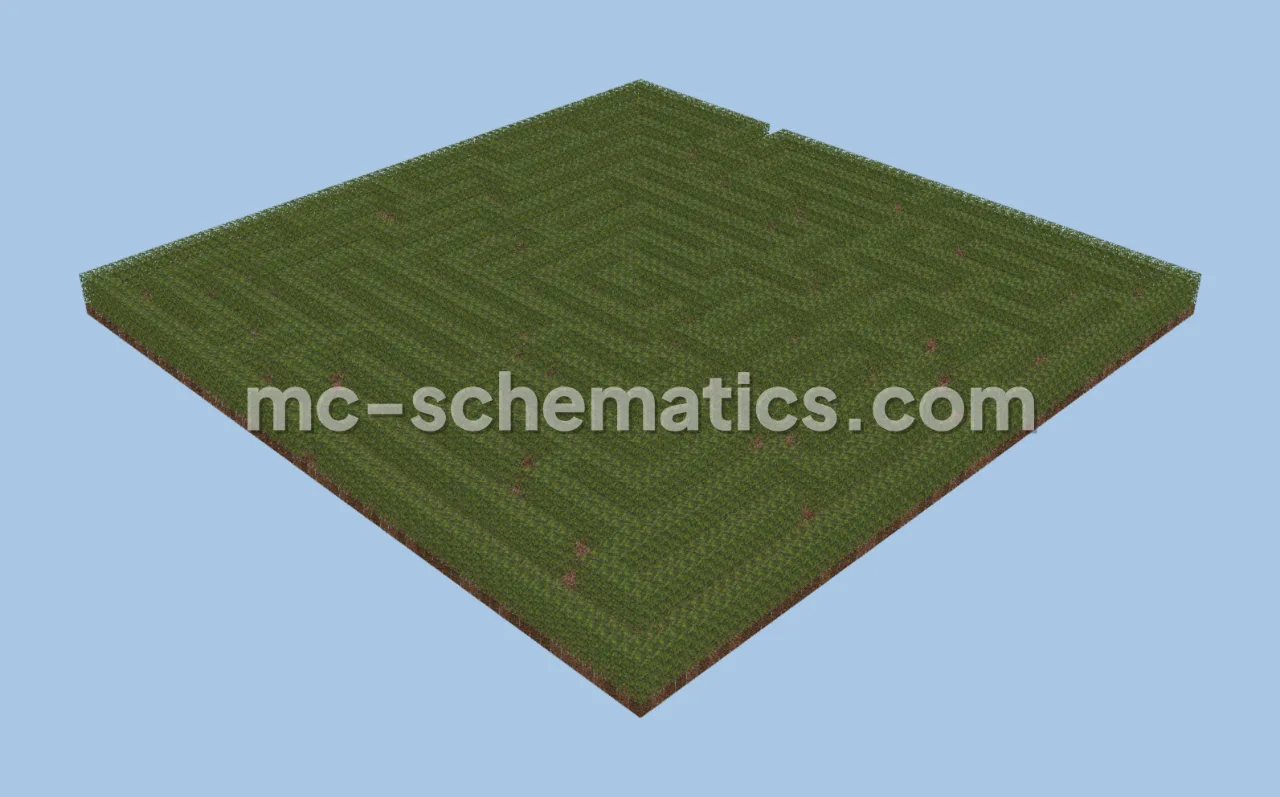 Decorative Garden Hedge Maze for Minecraft Landscaping