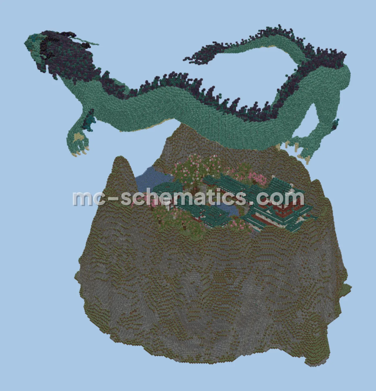 Japanese Dragon Mountain Structure