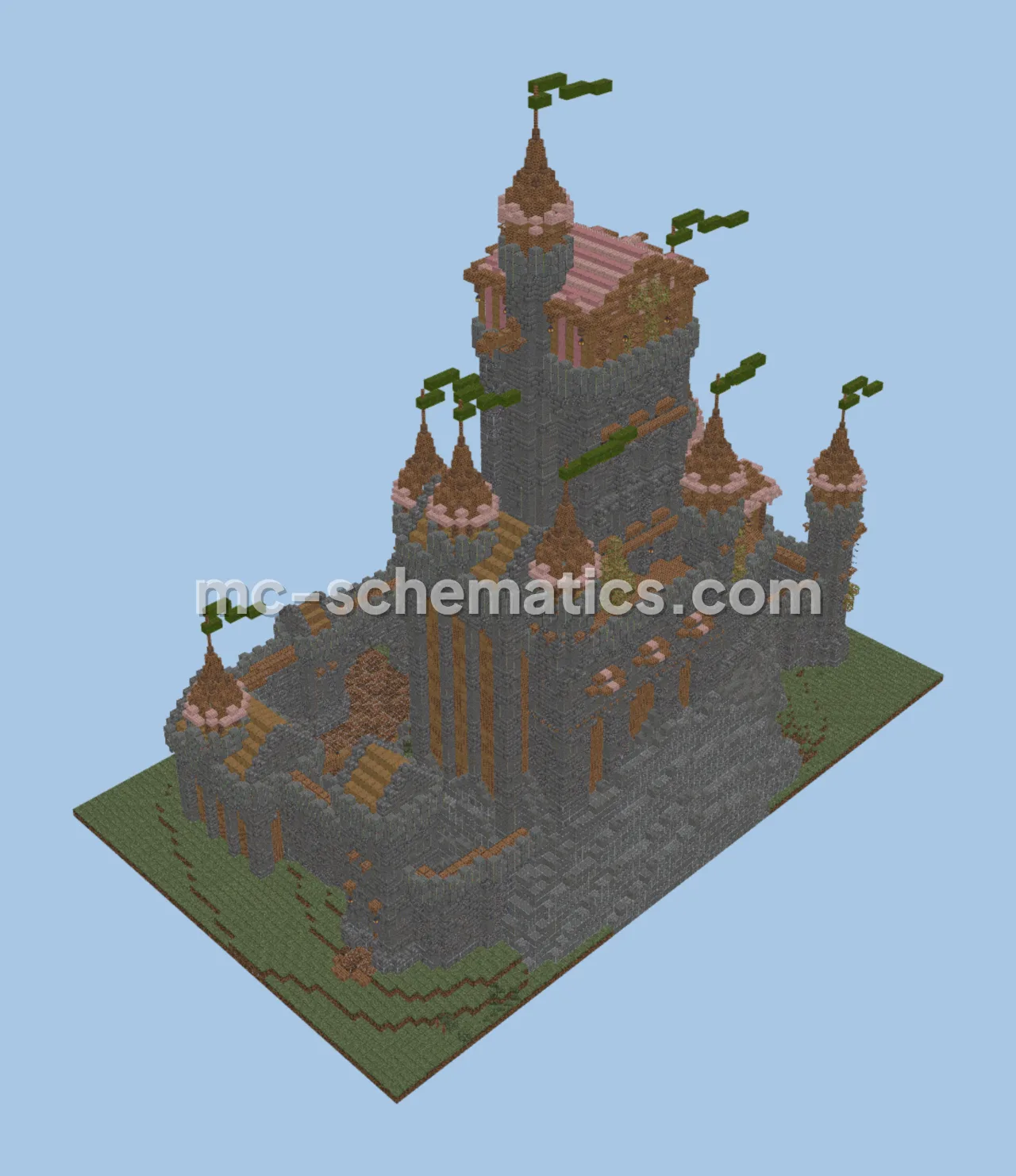 Majestic Mountain Medieval Castle