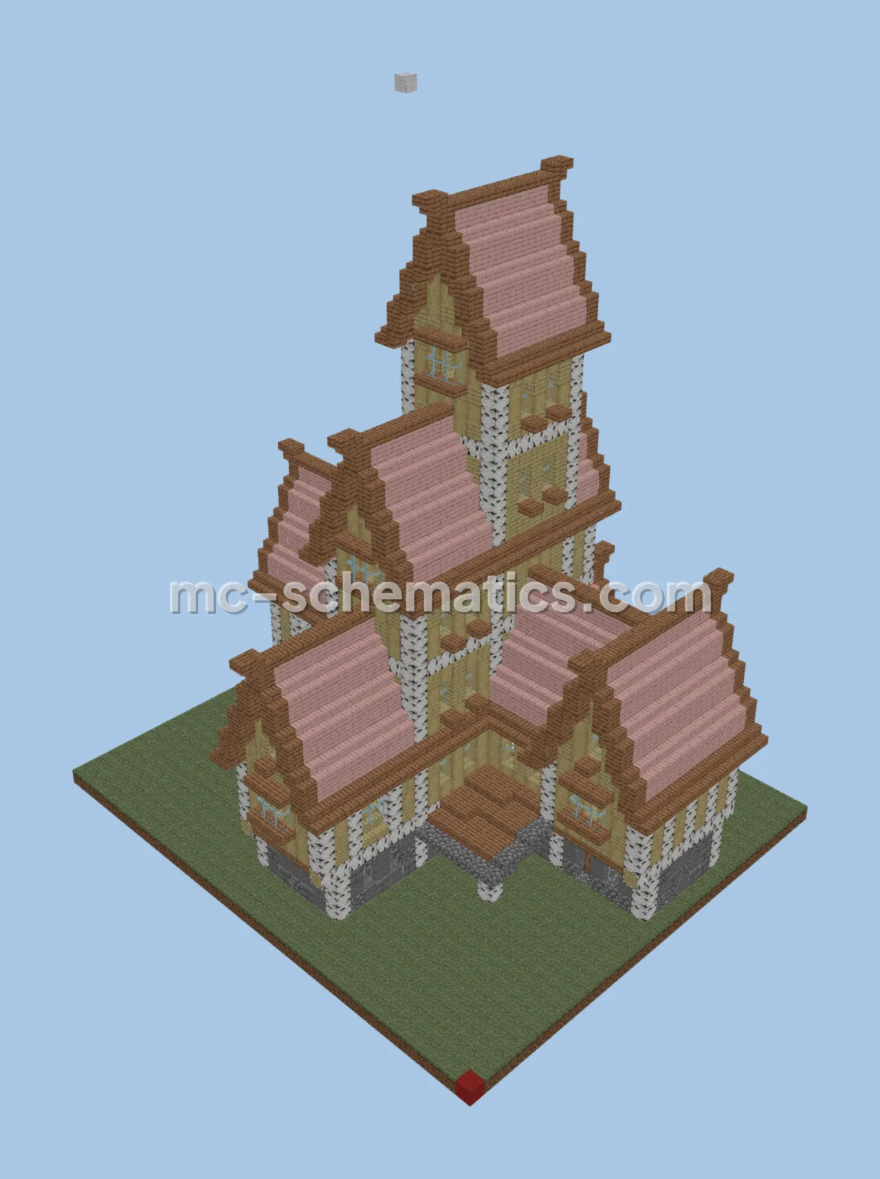 Medieval Oak Log Village House