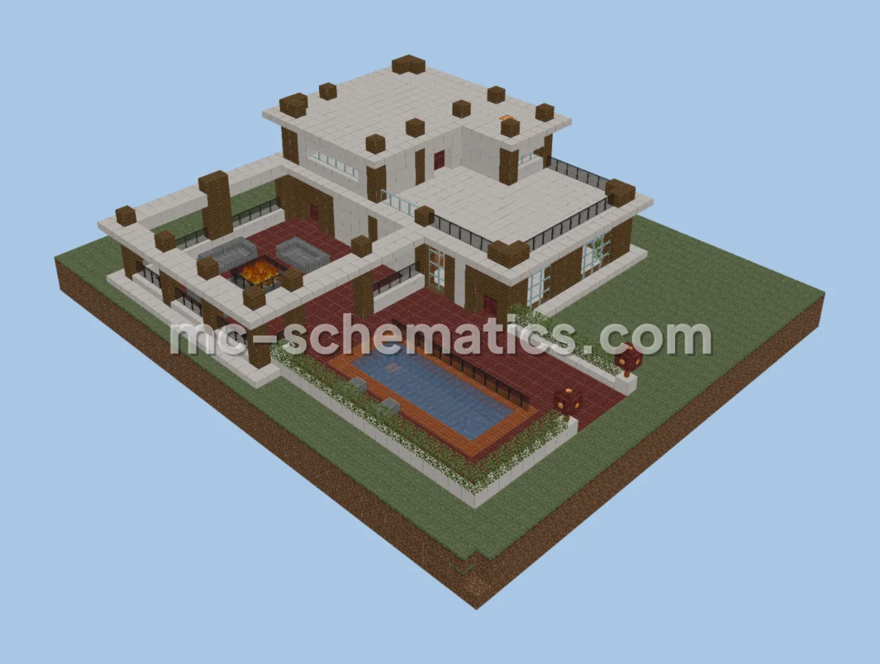 Modern Two-Story House With Pool