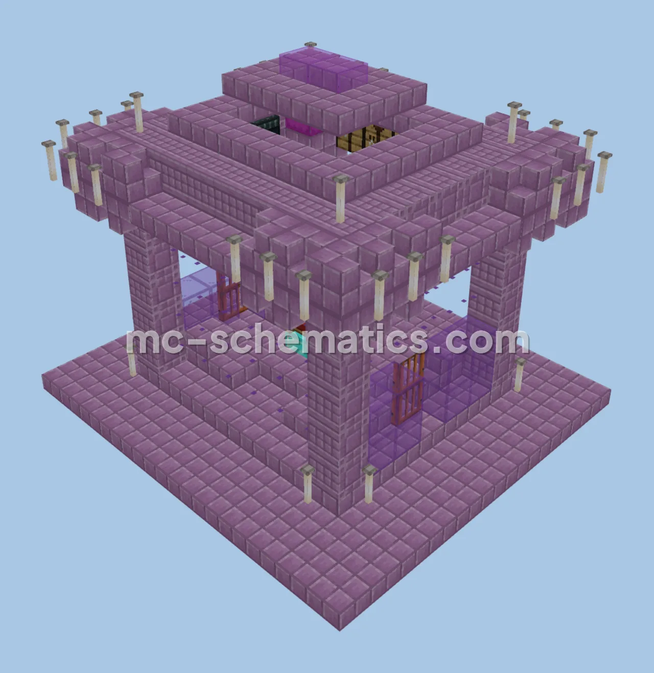 Purple House with Windows