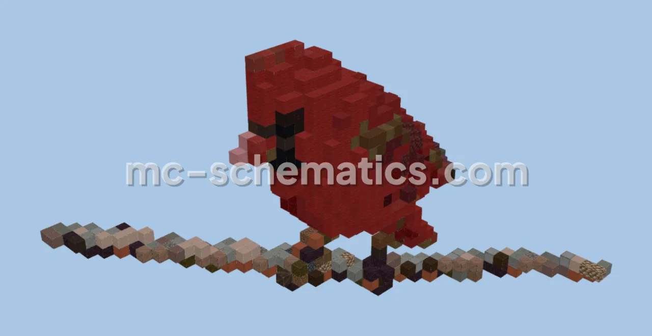 Red Cardinal Bird Statue