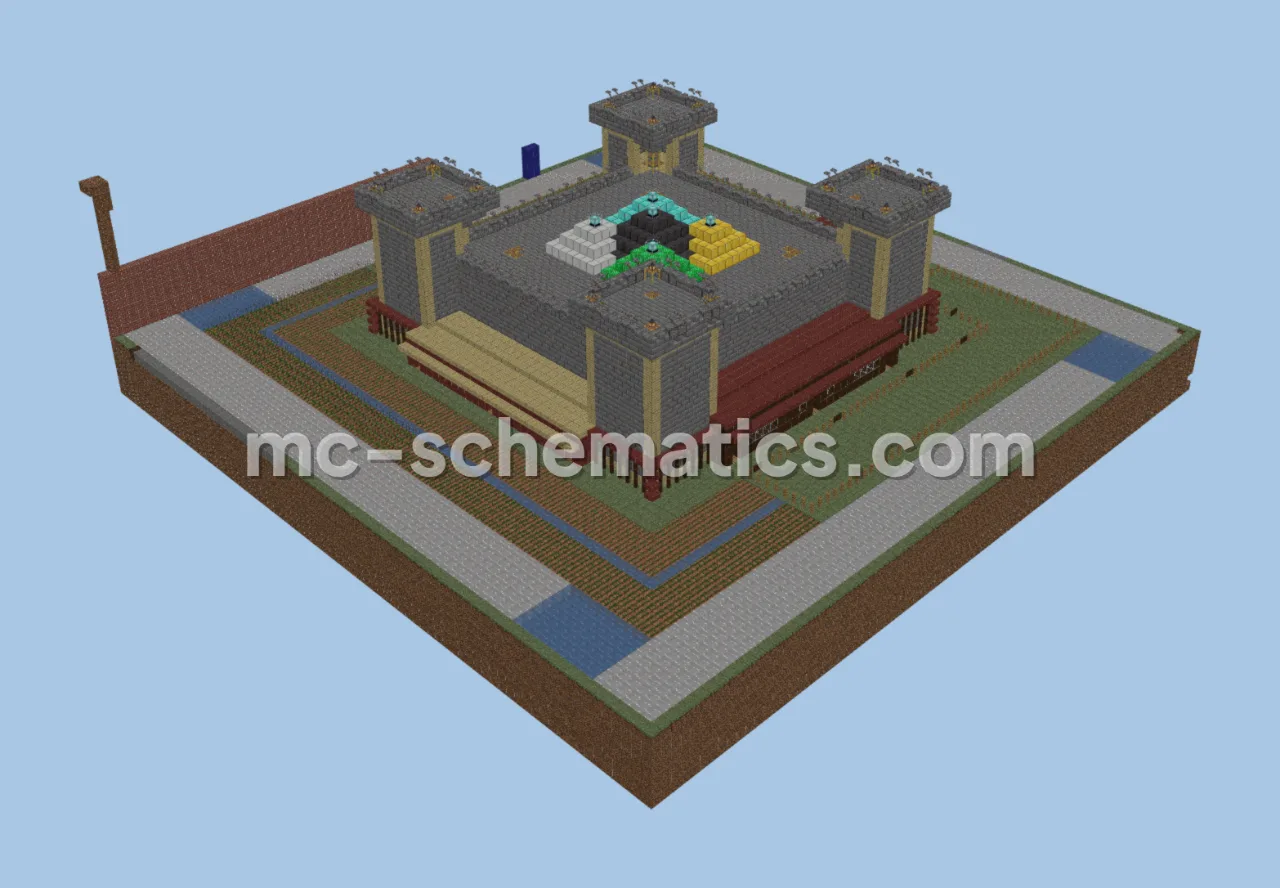 Royal Castle with Village Outskirts