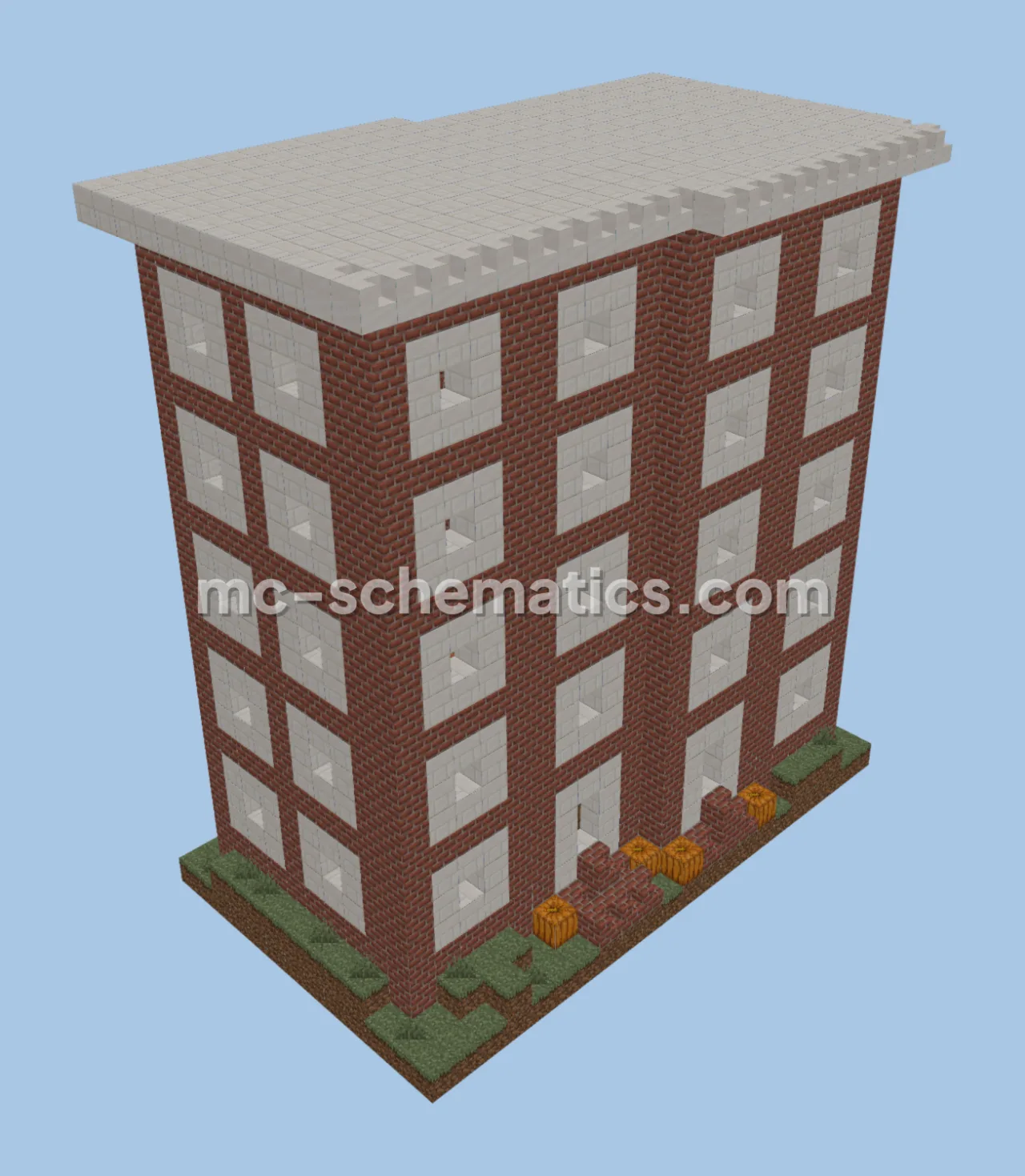 Small Brick Townhouse With Jack-o-Lanterns