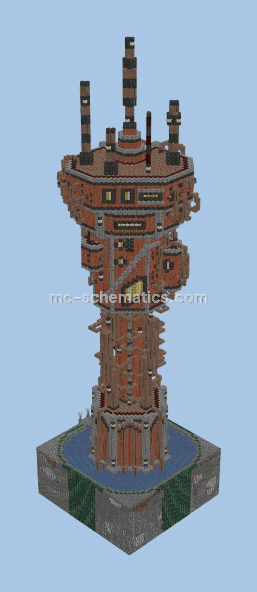 Steampunk Skyscraper Model 5 Tower