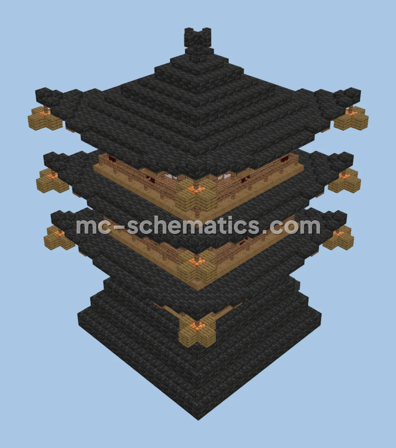 Three Story Japanese Pagoda