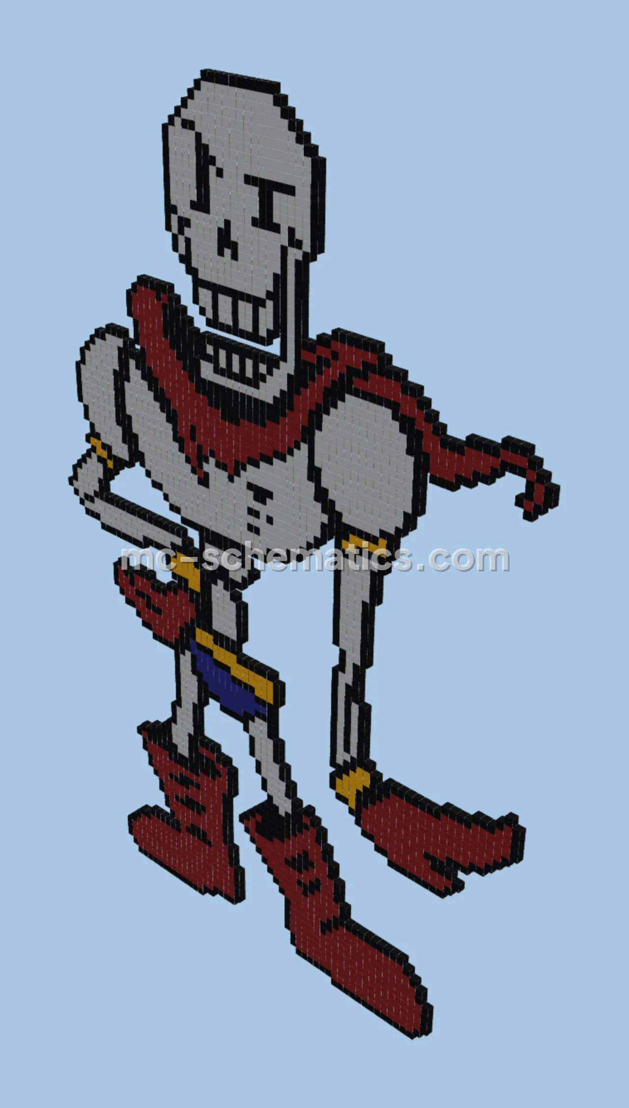 Undertale Papyrus Combat Sprite Pixel Art