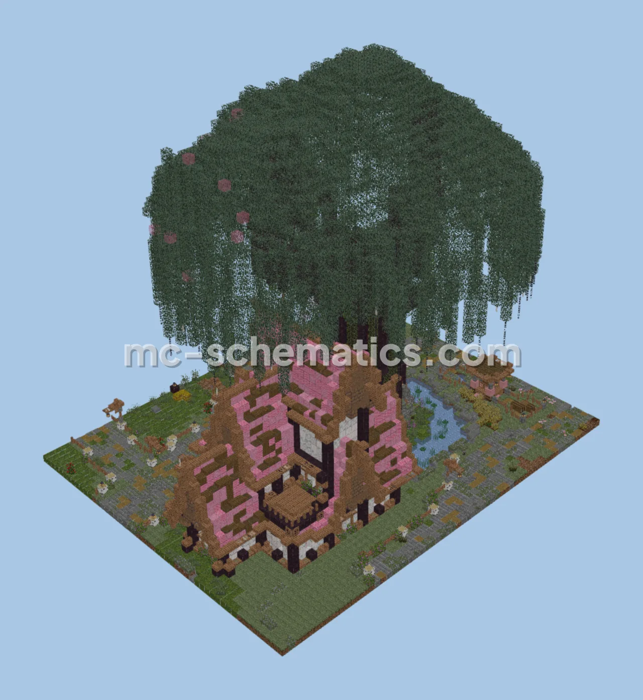 Wooden Home And Tree