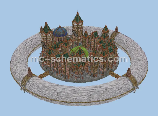 AeroSteam Floating Steampunk City Build