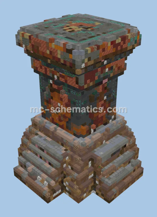 Ancient Mayan Pyramid Column