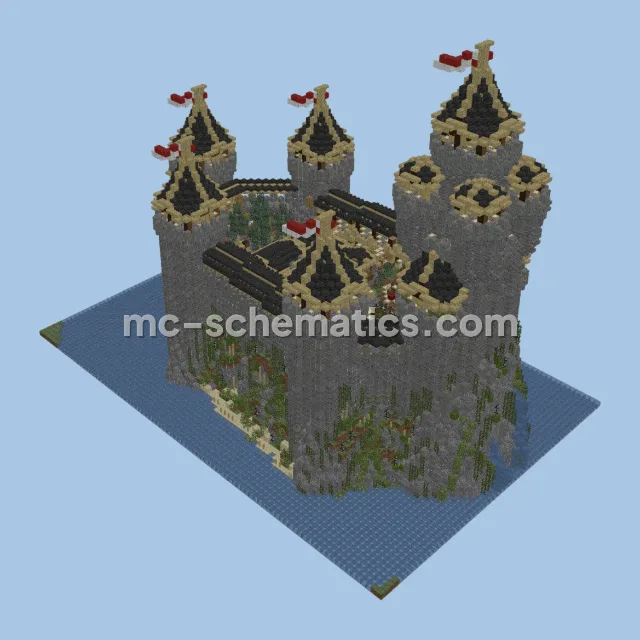 Black Island Fortress Castle