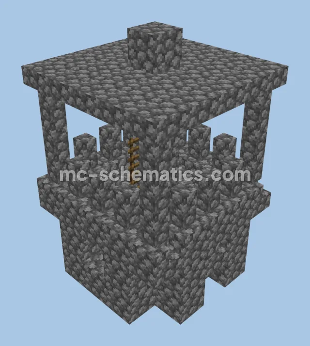 Cobblestone Tower Topper Section