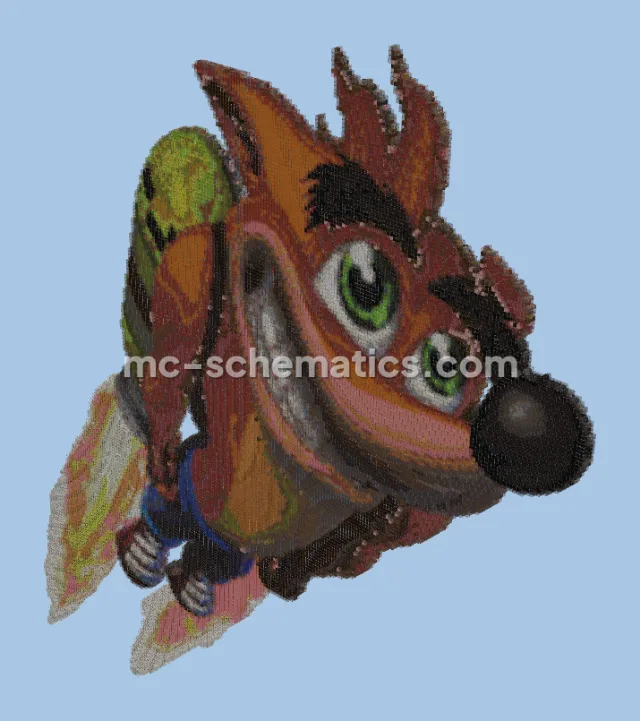Crash Bandicoot Pixel Art
