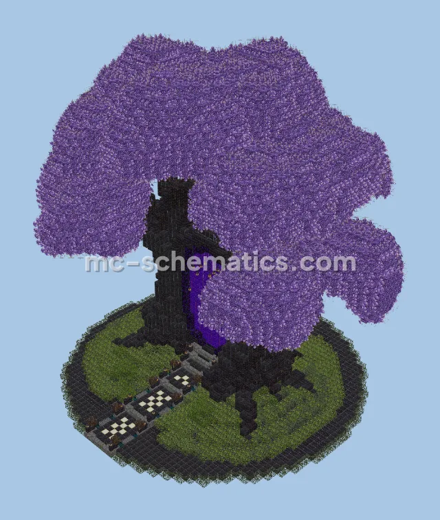 Custom Amethyst Tree Nether Portal Design