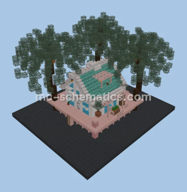 Decorated Tropical Stilt House for Coastal Minecraft Biomes