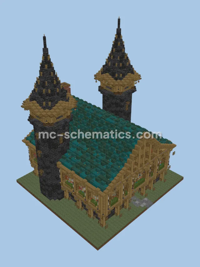 Detailed Fantasy Medieval Manor Build