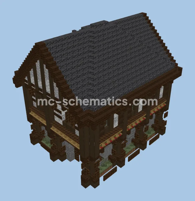 Detailed Medieval Home Survival Build with Interior