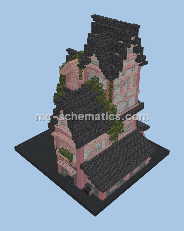 Stripped Spruce Medieval House