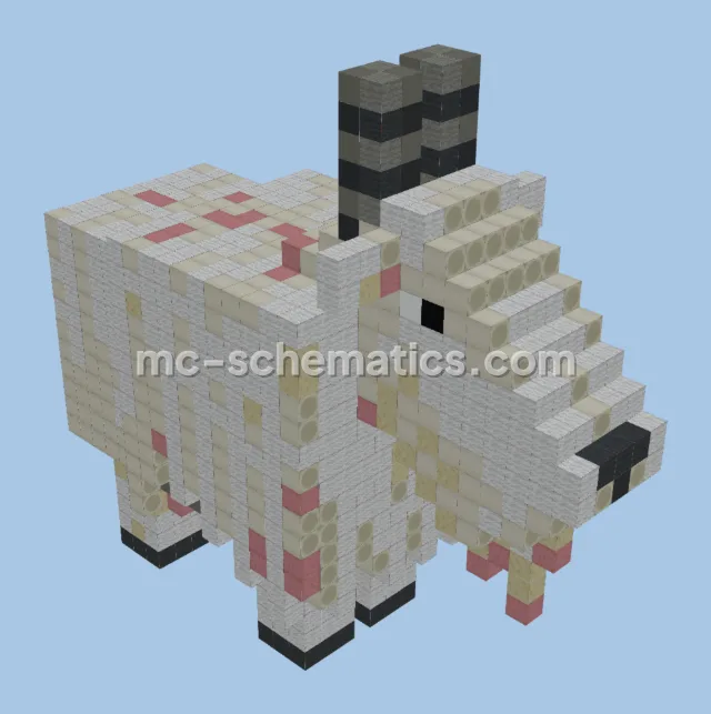 Giant Pixel Art Goat