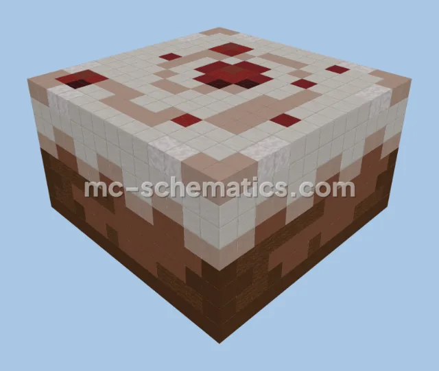 Highly Detailed Minecraft Cake Block Recreation