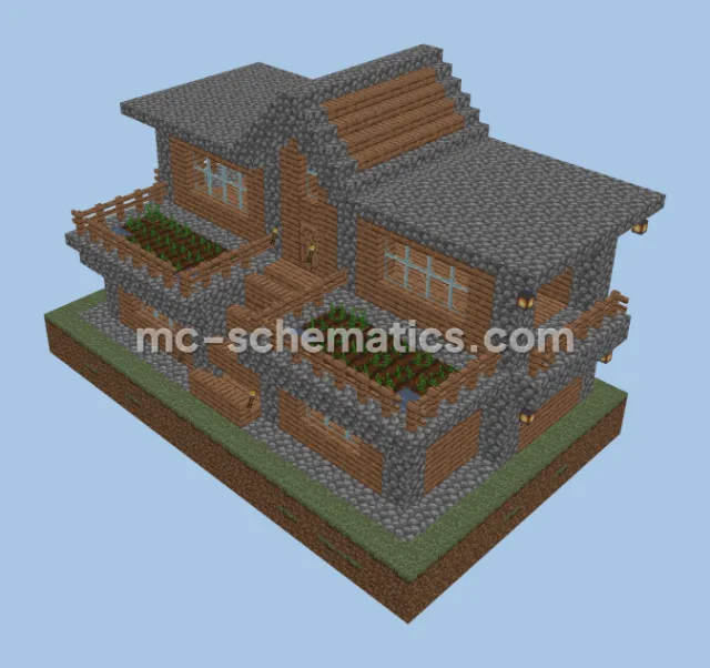 Spacious Two-Story Wooden Survival Home